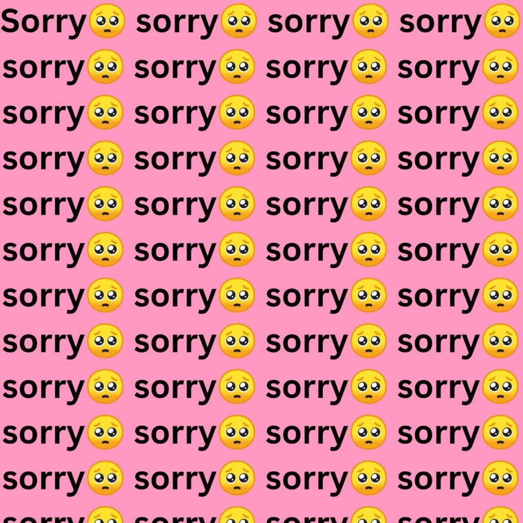 Sorry 100+ times | Sorry 1000+ times Messages Copy and Paste